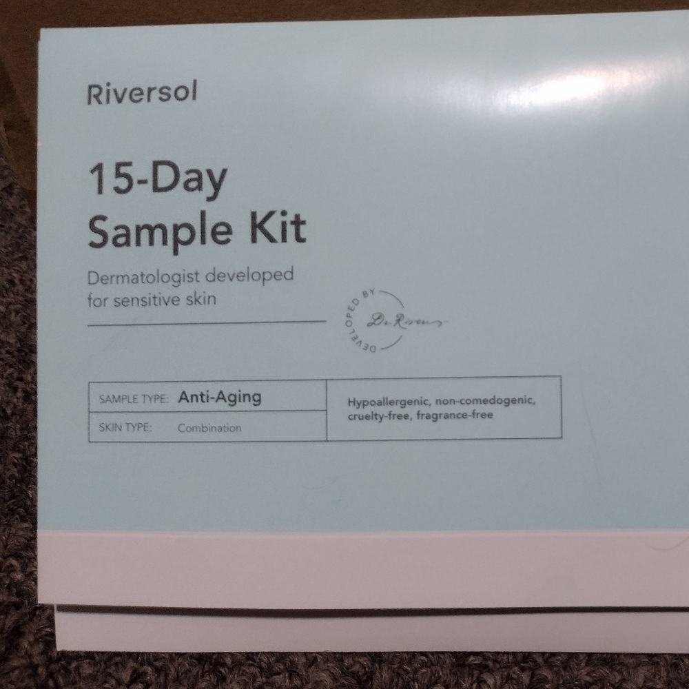 Riversol Anti-Aging For Combination Skin Dermatology Tested 15-Day Sample Kit